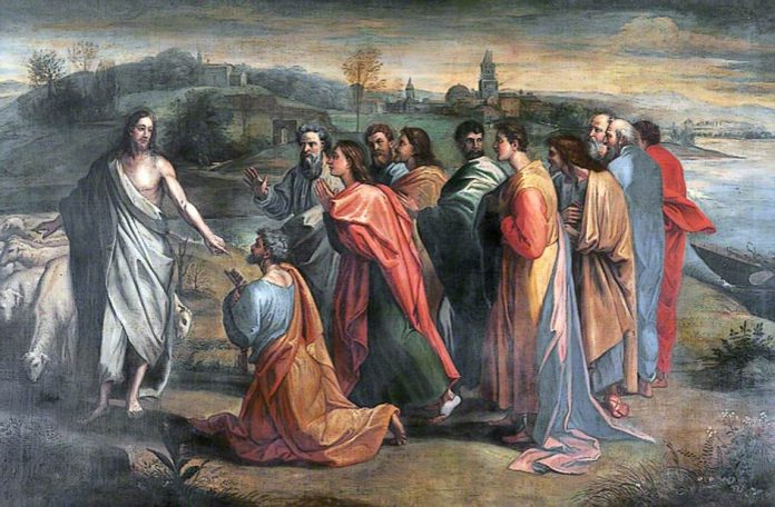 Raphael, 1483-1520; Christ's Charge to Peter (Feed My Sheep)